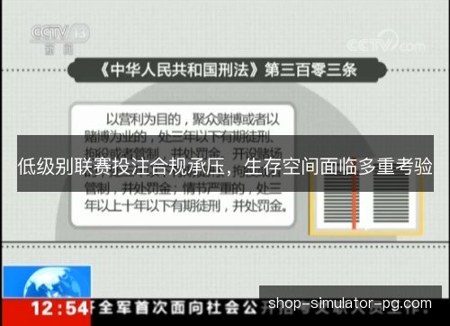 低级别联赛投注合规承压，生存空间面临多重考验